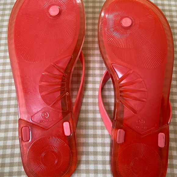 Coach Nisa Sandles Size 9 Pink Lemonade Rubber Instep & Sole - Picture 6 of 6